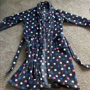 Polka Dot Fleece Robe